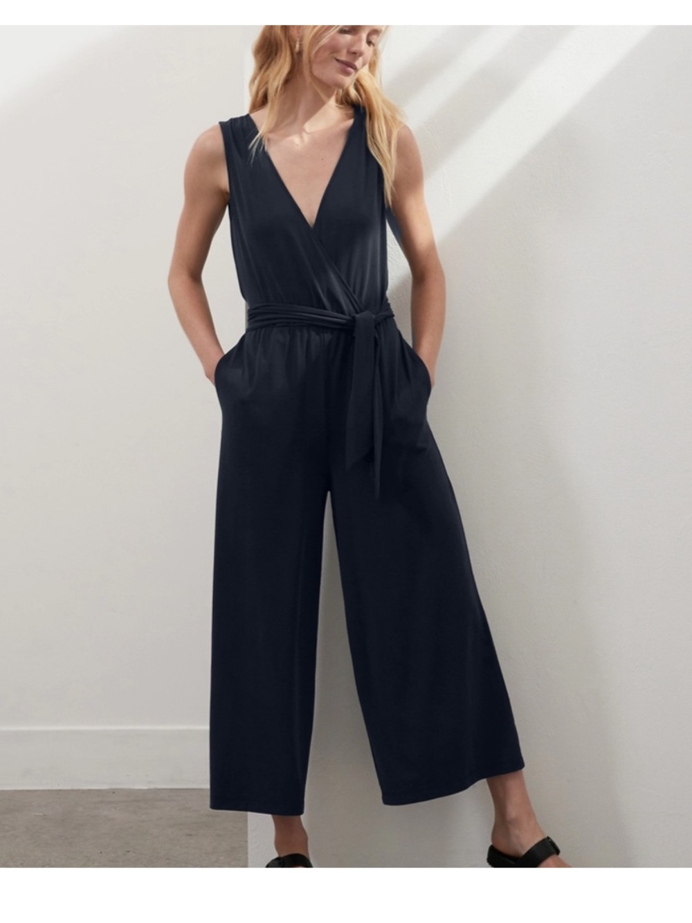 Banana Republic Sandwash Wrap Jumpsuit, Navy